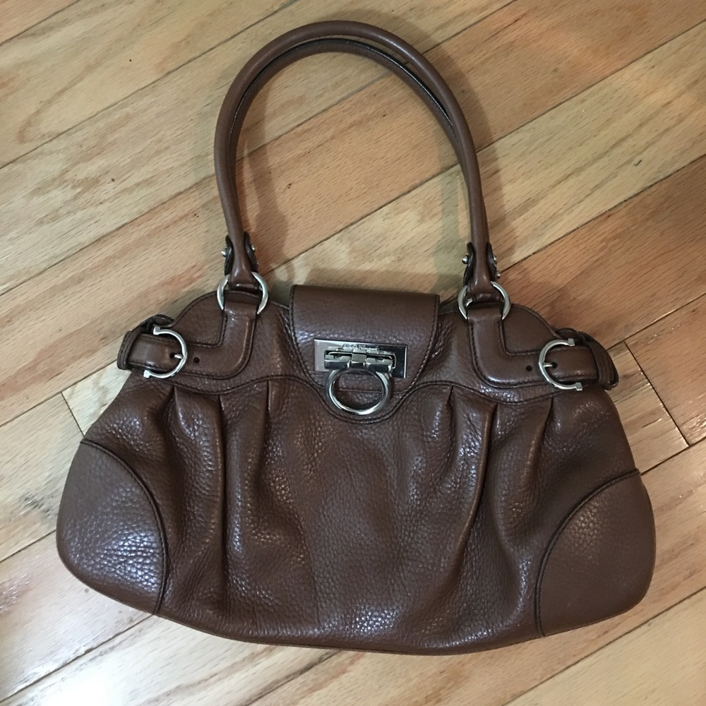 Salvatore Ferragamo Brown Marisa Satchel
